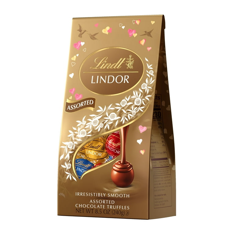 Lindt LINDOR Assorted Dark Chocolate Truffle Variety, 8.5 oz. Bag