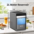 thumbnail image 7 of Countertop Nugget Ice Maker with 2 Water Refill Options, Ready in 7 Mins, 33Lbs/24H Pebble Ice Maker Machine, Self-Cleaning Sonic Ice Makers with Ice Scoop&Basket, for Home/Office (Black), 7 of 7