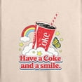 thumbnail image 3 of Coca-Cola - Have A Coke And A Smile  - Women's Lightweight French Terry Long Sleeve Shirt, 3 of 5