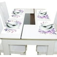 thumbnail image 4 of Flowers Purple 4 PCs Placemats Set Linen Non-Slip Table Mat Rectangular Washable for Dining Kitchen Party 12"x18", 4 of 8