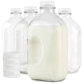 thumbnail image 1 of Botellas de Vidrio para Leche para tu Hogar, Medio Galón con Tapa 1.9L, Paquete de 4, 1 of 6