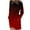 Wine, variant on WRKEKC Winter Dresses for Women Print Round Neck Long Sleeve Sweatshirt Dress with Side Pockets Knee Length