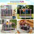 thumbnail image 6 of Baxluxe 7-in-1 Kids Trampoline for Age 3-8, Height Adjustable 60 Inch Toddler Trampoline, Child Bouncing Mini Trampoline with Safety Enclosure Net, 500lbs Capacity Trampoline, for Age 3-8, Pink, 6 of 8