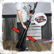DJ Light Stands (2 Pack) Stage Lighting Truss System by Griffin Hand Crank Up Portable Speaker Tripod Platform Rig Adjustable Trussing Kit T Bar Mount for Can Lights Music Equipment Package