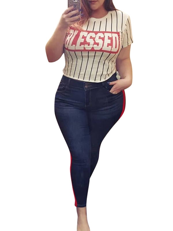 walmart plus size stretch jeans