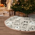 thumbnail image 6 of Daiia Puppy Drawing Merry Christmas Tree Skirt , Xmas Large Lace-up Tree Skirt, Santa Snowflakes Rustic Home Decorations New Year Party Farmhouse Decor-36", 6 of 7