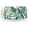 thumbnail image 6 of Awypu Summer Palm Leaf Tropical Hawaiian Watercolor Leaves Car Shades for Front Windows Sunshade for Car Windshield for Vehicle SUV Truck Protector 51.18*27.59 in, 6 of 7