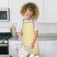thumbnail image 4 of Yellow Lemon Fruit Repeat Beige Pattern Kids Aprons for Girls and Boys,Adjustable Neck Strap Toddler Aprons for Kids Cooking Baking, 4 of 6