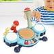 thumbnail image 4 of Juego de tambores para niños ANGGREK Juego de instrumentos para niños pequeños de colores brillantes Operación fácil Varios efectos de sonido con soporte de micrófono, 4 of 8