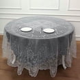 thumbnail image 2 of BalsaCircle 90" Ivory Premium Lace Round Tablecloth Table Linens Reception Decorations, 2 of 7