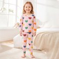 thumbnail image 2 of CUZIBR Baby Boys Girls Pajamas Long Sleeve Crew Neck Tops And Pants 2 PC Sleepwear Love Heart Graphic Soft Fall Loungewear Funny Casual Daily Homewear,Pink,12-24 Months, 2 of 6