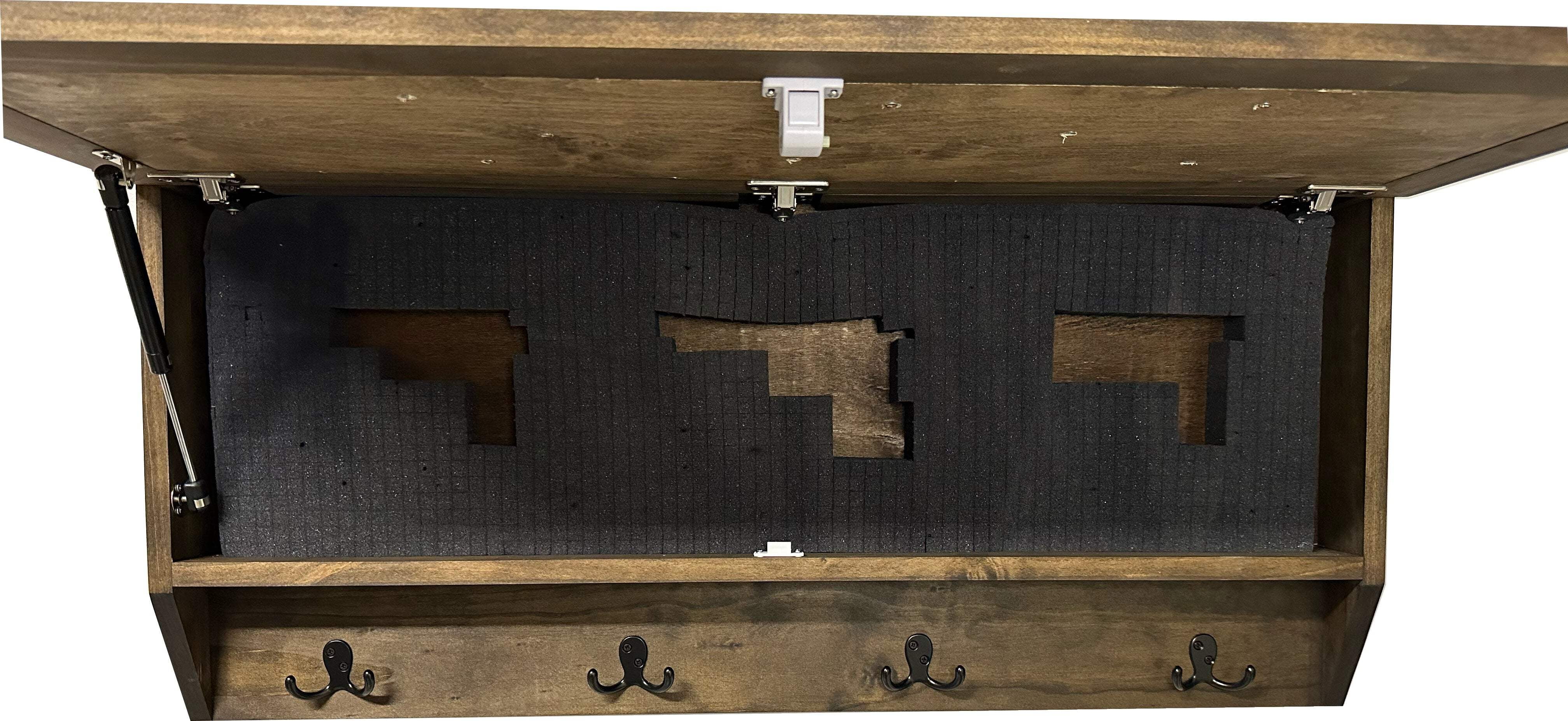Coat Rack Hidden Gun Storage - Welcome by Bellewood Designs
