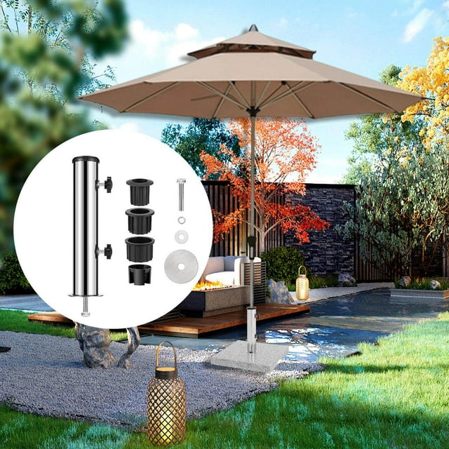 Dalazy Umbrella Base Stand Tube Replacement Parasol Steel for Docks Balcony Outside