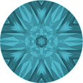 thumbnail image 1 of Ahgly Company Tapis d'Intérieur Lavables en Machine, Ronds, Transitionnels, Vert Cyan Foncé, Ronds de 3', 1 of 7