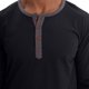 thumbnail image 5 of Blusas y camisas de manga larga con cuello redondo para hombre, color liso, informales, a la moda, con botones, cuello redondo, manga larga, blusa de poliéster para hombre, 5 of 6