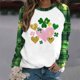 thumbnail image 2 of TaTaai Womens St Patricks Day Print Raglan Sleeve Sweatshirt Long Sleeve Crewneck Casual Loose Fit Pullover Holiday Top Gift, 2 of 5
