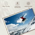 thumbnail image 6 of Elephant Stock Skier In The Air Wall Art - Horizontal Canvas Wall Art - Living Room Wall Decor - Sports Canvas - Teal And Gray Decor - 30" x 20", 6 of 8