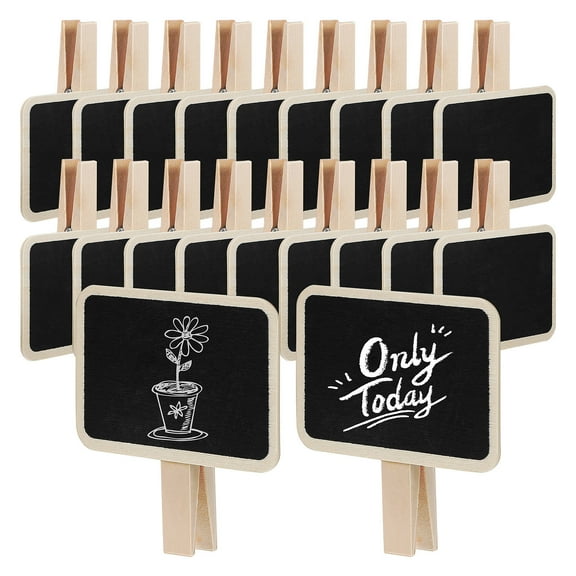 LOLIPPYY 20 Pieces Small Wooden Food Signs for Buffet, Multi-Use Party