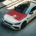 thumbnail image 3 of Uorisanigo Car Hood Cover Stretchable Snowy Christmas Snowman Car Hood Cover Protection Washable Hoods Wrap Blanket for Cars Hoods Decoration and Protection Covers, 3 of 7