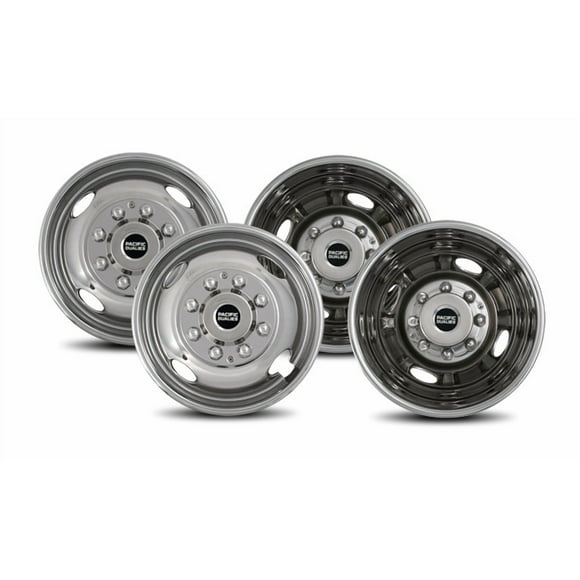 Pacific Dualies Moyeu de Verrouillage Automatique 38-1608; Poli; Acier Inoxydable; à Visser; Ne Convient Pas aux Roues en Aluminium; Ensemble de 4