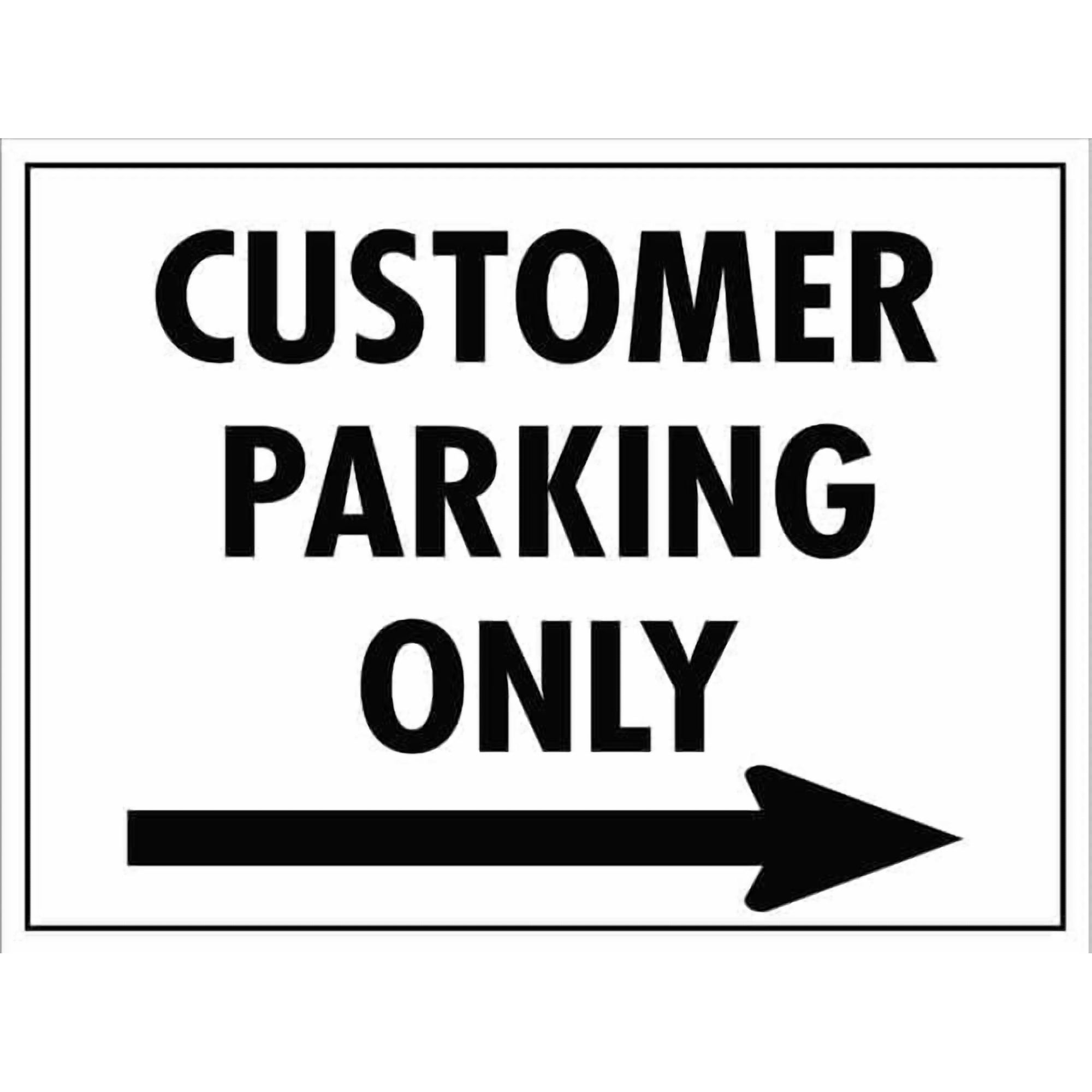 2 Pack Metal Tin Sign 8 x12 Rust FreeCustomer Parking Only Right Arrow SignIndoor & Outdoor Use for Fence Yard Home & Business