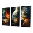 thumbnail image 3 of Designart "Storm Raging SPIRAL III" Nautical & Beach Framed Wall Art Set Of 3 - Grey Storms Frame Gallery Wall Set For Home Decor, 3 of 6