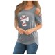thumbnail image 1 of Camiseta estampada con estilo para mujer, blusa de manga corta, cuello redondo, camisetas informales OAVQHLG3B Store lin121212, 1 of 4