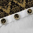 thumbnail image 4 of Manfei Retro Damask Print Blackout Curtains Set of 2 (52x84 Each),Vintage Baroque Flower Window Curtains,Black bohemian Flowers Curtains and Drapes For Men Women,Ultra Soft Home Decor, 4 of 6