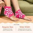 thumbnail image 3 of ZenToes Moisturizing Sleep Socks with Vitamin E, Olive Oil and Jojoba Seed Oil to Soften and Hydrate Dry Cracked Heels (Pink Hearts, Regular), 3 of 9