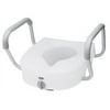 Carex EZ Lock Raised Toilet Seat with Handles, Adjustable Removable Arms, Adds 5", 300 lb Capacity
