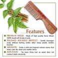 thumbnail image 4 of Keya Seth Aromatherapy, Organic Neem Wooden Comb II Massages Scalp, Stimulates Hair Growth, Removes Dandruff Pack of 2, 4 of 5