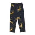 thumbnail image 4 of Xecao Christmas Deers Women's Straight Lounge Pajama Pants: The Epitome of Relaxed Sleepwear, 4 of 9