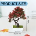 thumbnail image 3 of Desktop Decorations, Ongmies Artificial Bonsai Tree Plant in Pot Artificial Plants Faux Bonsai for Home Decor Indoor /Windowsill/Yard Desktop Display, Red, 3 of 7
