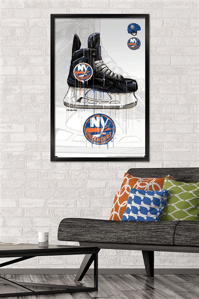 NHL New York Islanders - Drip Skate 21 Wall Poster, 22.375" x 34", Framed