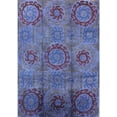 thumbnail image 1 of Ahgly Company Machine Washable Indoor Rectangle Industrial Modern CornflowerBlue Area Rugs, 5' x 7', 1 of 7