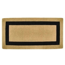 Heavy Duty Coir Door Mat Single Picture Frame, Plain - Black 36" x 72"