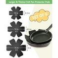 thumbnail image 3 of Felt Pot and Pan Protectors - Set of 6 and 3 Different Sizes Felt Pan Protectors for Stacking, Larger & Wider Pot and Pan Protectors, Pan Separators Protectors, Pot Separators for Stacking, Deep Gray, 3 of 4