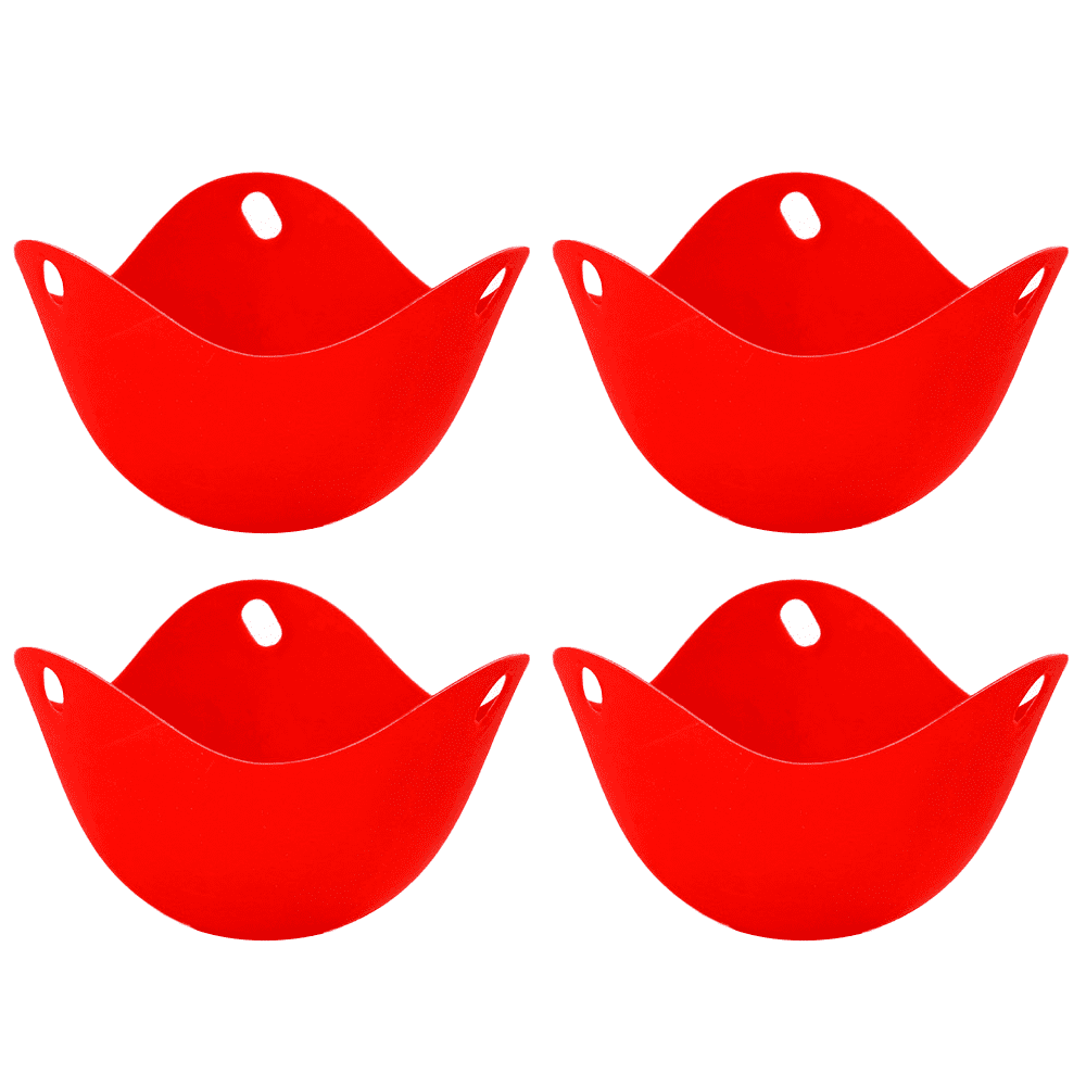 Egg Poacher Poached Egg Cooker with Ring Standers, Silicone Egg