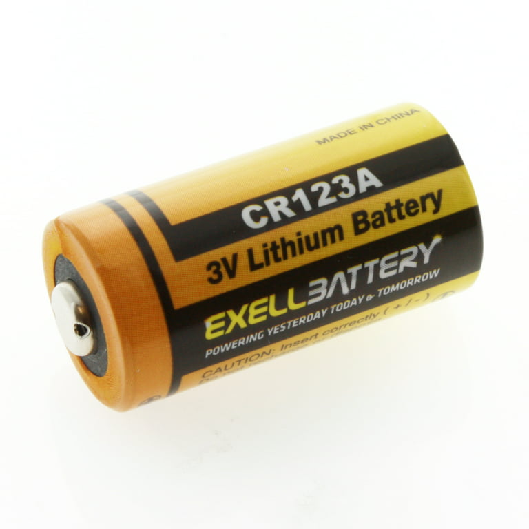 MBS 8 baterías de litio CR123, CR123A, CR123R, CR17335, CR17345, SF123 de 3  V, con Storacell de Powerpax con caja de batería naranja (sin baterías