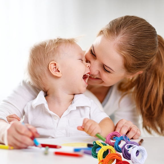 AURARMLET 8 Pcs Elastic Rope Toys Assorted Colors for Kids Brain Development and Creative Play