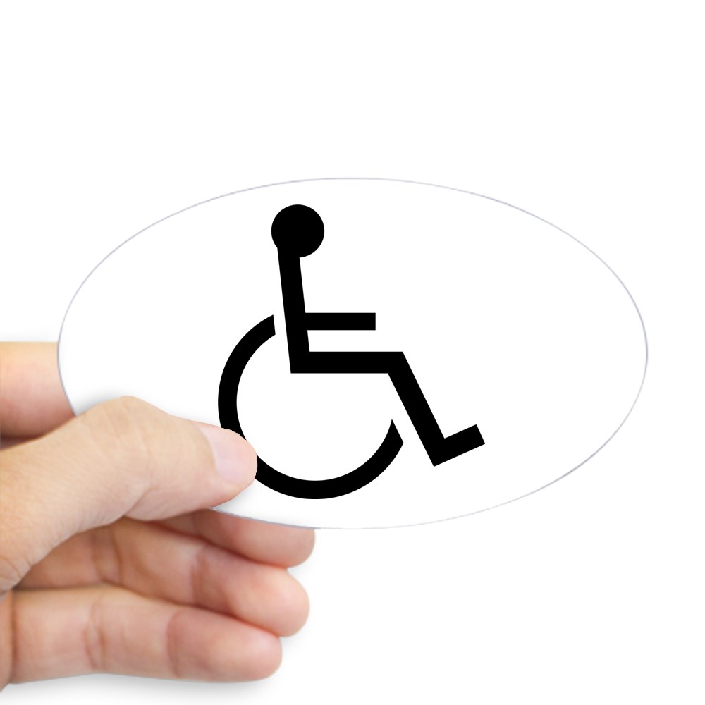 CafePress Handicap Accessible Oval Sticker Sticker (Oval) Walmart