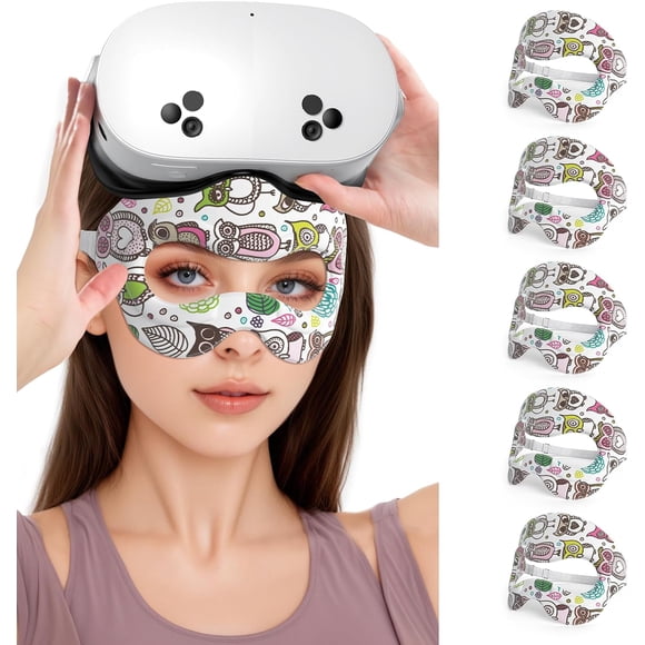 VR - Funda para máscara de ojos transpirable, diseño de bandas de sudor de tamaño ajustable, acolchado HMD para uso en entrenamientos de realidad virtual, con auriculares de realidad