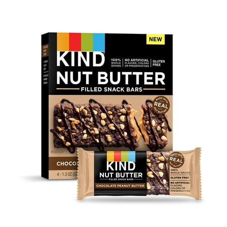 Kind Nut Butter Filled Snack Bars Gluten Free Chocolate Peanut Butter -- 4 Bars