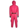 thumbnail image 4 of Squid Game Adult Triangle Guard Jumpsuit Red M, 4 of 4