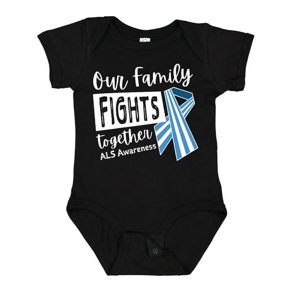 Inktastic Our Family Fights Together ALS Awareness Boys or Girls Baby Bodysuit