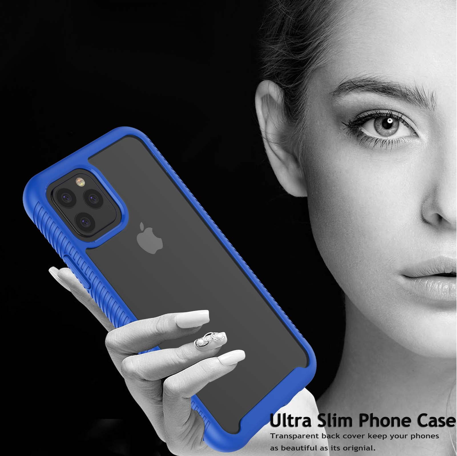 ZBCLV 11Pro for iPhone 11 Pro 5.8 Clear Case,Fashion Design Cute Clear  Transparent Gold Square Corner Soft TPU Trunk Cover Phone Skin,Clear