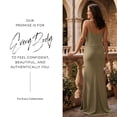 thumbnail image 5 of David’s Bridal, The Edit by DB Studio Women's Formal Sheath Dress with Asymmetrical Straps, Full Length, Jersey, 5 of 6