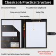 thumbnail image 3 of Padfolio MOWPOG Professional de piel sintética A4, color negro, 3 of 8