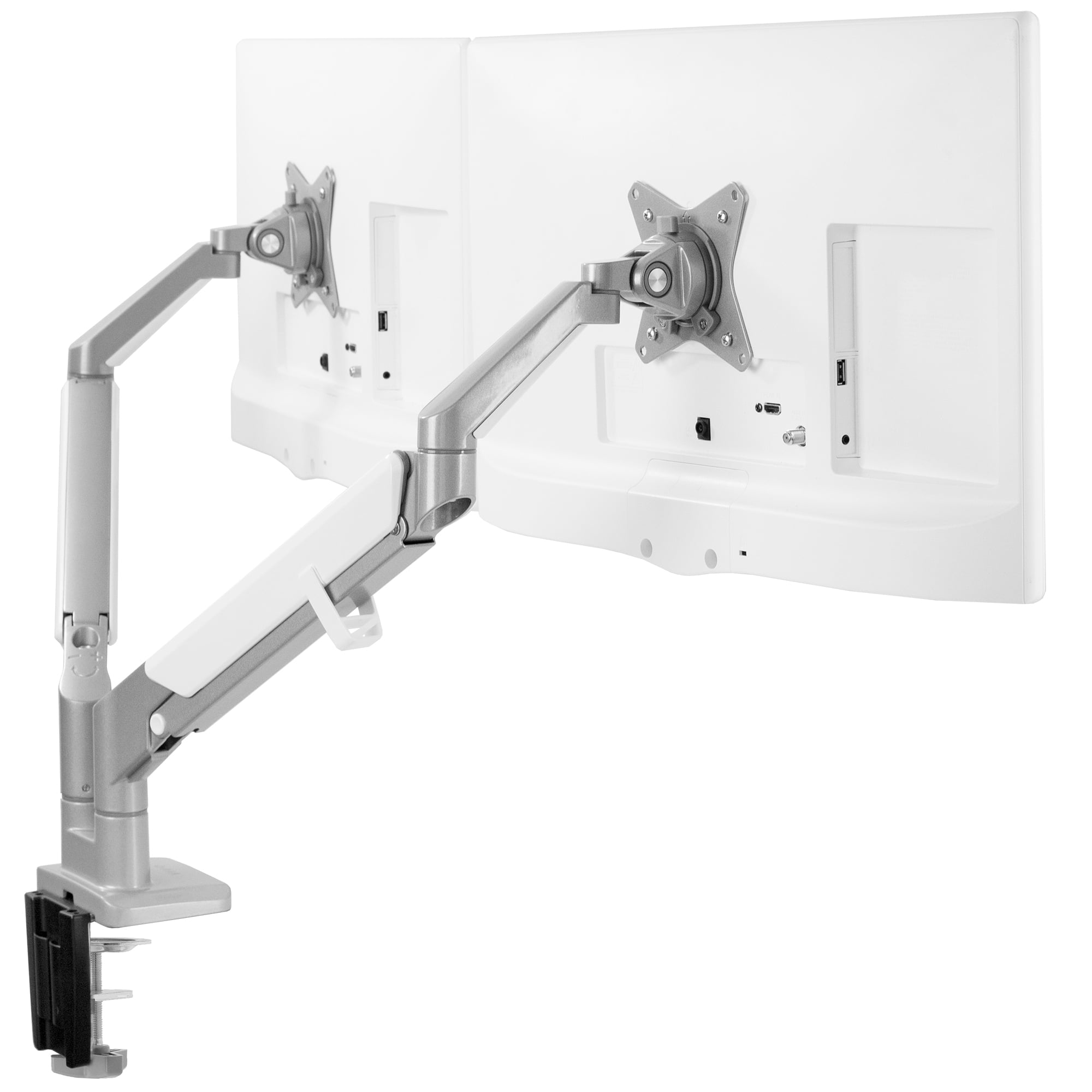 VIVO Aluminum Space Saving Dual 17" to 32" Monitor Pneumatic Desk Mount