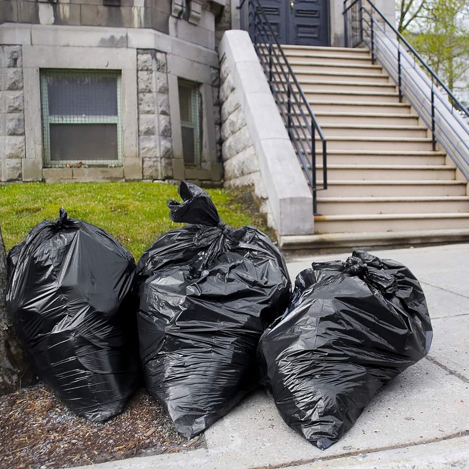 Garbage Bags Black LDPE 55 Gallon -Pk 100